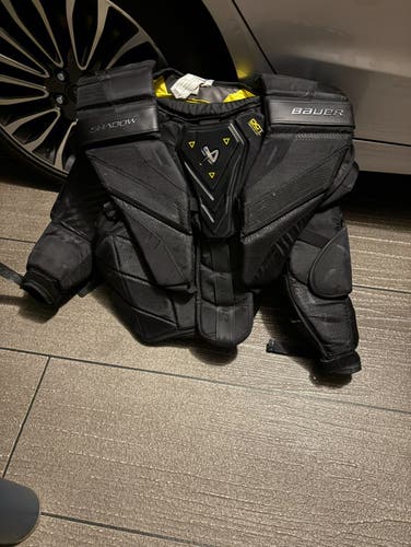 Large Bauer Shadow Goalie Chest Protector Pro Stock (Used)