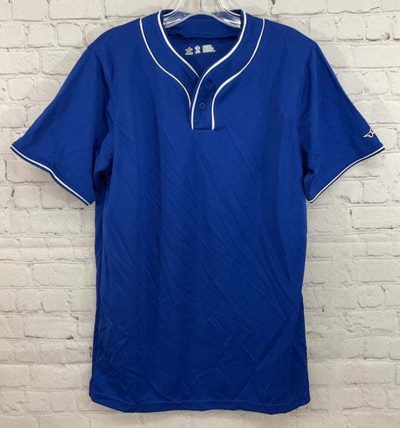 Alleson Athletic 80185 Adult's 100% Polyester Baseball Shirt Royal Blue Medium