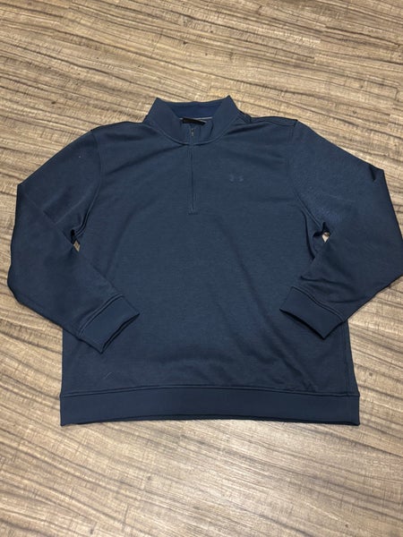 Under Armour Storm Cold Gear 1/4 Zip Pullover Sweater Adult 2XL Loose Fit Navy
