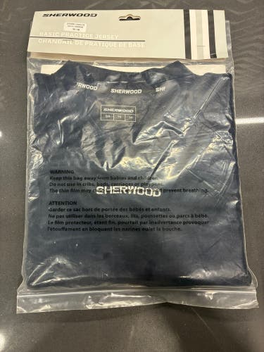 Black Medium Men's Sher-Wood Practice Jersey Brand New