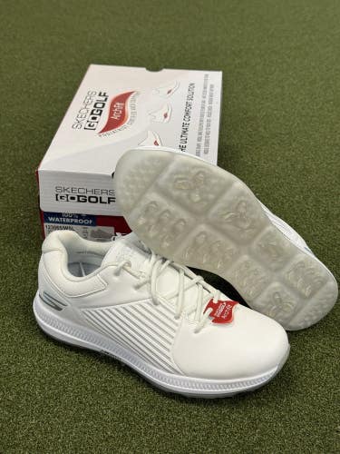 Skechers Women's Go Golf Elite 5 - GF  Spikeless  White/Silver Size 6.5 New