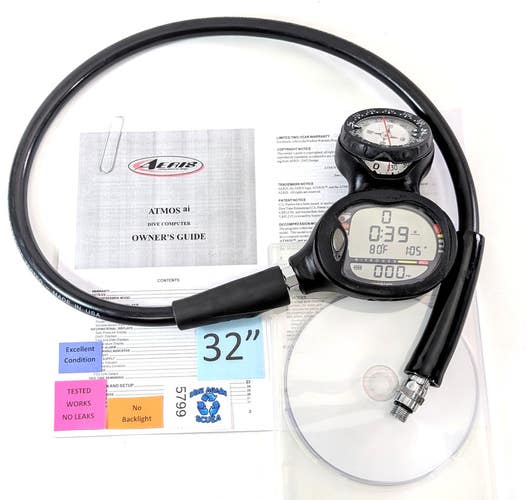 Aeris Atmos ai 2 Air Integrated Nitrox Scuba Dive Diving Computer AtmosAi  #5799