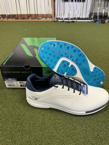 NEW Skechers Go Golf Tempo GF Golf Shoes - White / Navy - 13