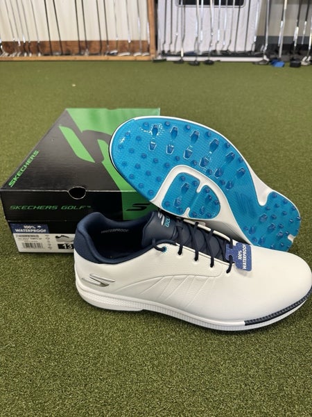 NEW Skechers Go Golf Tempo GF Golf Shoes - White / Navy - 13