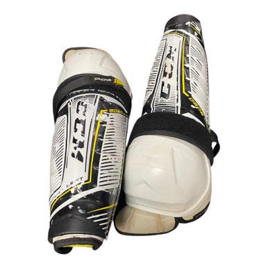 Used CCM TACKS 9060 Senior Shin Guards White 15" 11375-S000368062