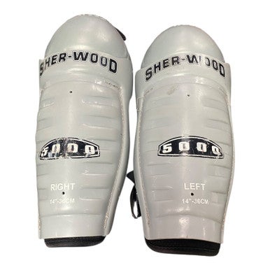Used Sher-wood 5000 Senior Shin Guards Grey 14" 11375-S000368021
