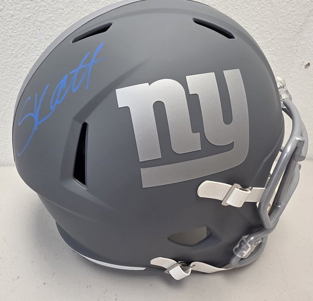 Giants Cam Skattebo Autographed Auto Signed Riddell SLATE Full Size Helmet