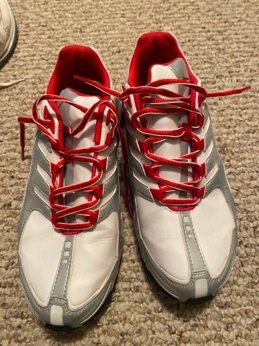 White/red Nike shox Unisex Size M 8.0 (W 9.0) Adult Nike Shoes (Used)