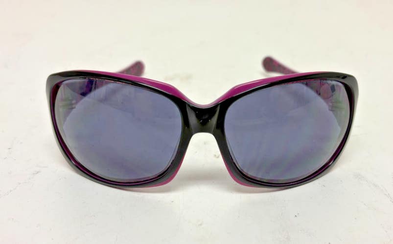 Oakley Script Black & Purple Women's Wrap Sunglasses Gray Lenses Fast Shipping