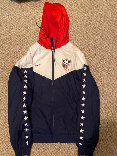 USA windbreaker Blue Adult Unisex Large Nike Jacket (Used)
