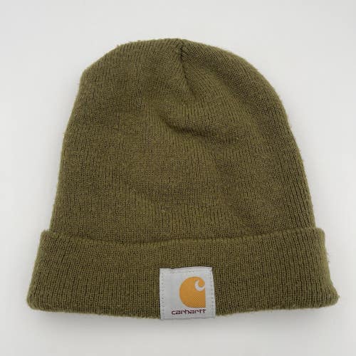 Carhartt Olive Green Double Sided Winter Beanie Hat Cap - Model 104068-396
