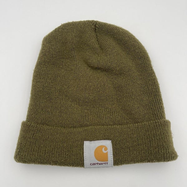 Carhartt Olive Green Double Sided Winter Beanie Hat Cap - Model 104068-396