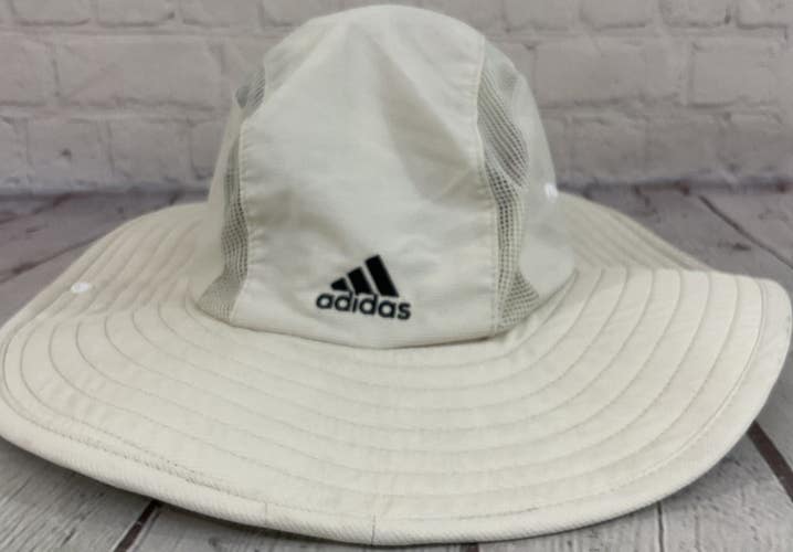 Adidas Unisex Safari Hat Adjustable Neck Tie Wide Brim Mesh Inserts Side Clasps