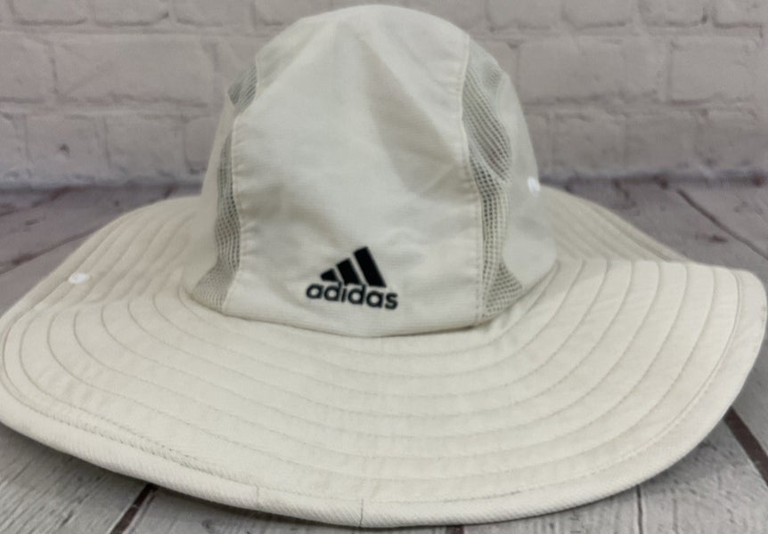 Adidas Unisex Safari Hat Adjustable Neck Tie Wide Brim Mesh Inserts Side Clasps