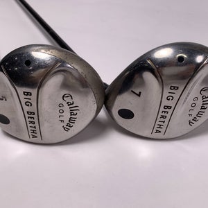Callaway Big Bertha 2004 5 & 7 Fairway Wood Set 18* 21* Big Bertha Gems Mens RH