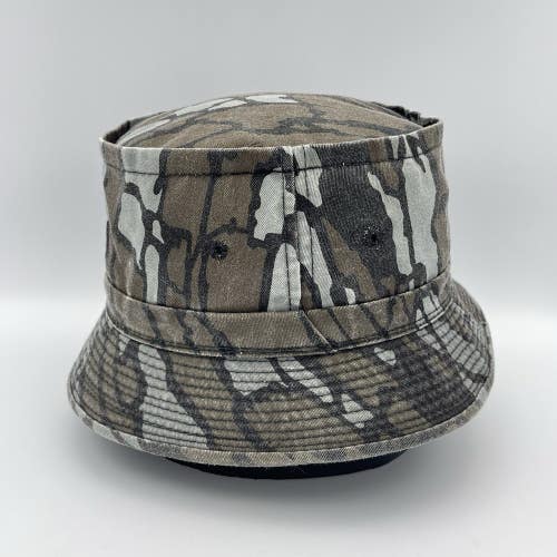 Vintage Trebark Camo Bucket Hunting Hat Size Medium Boonie YoungAn 1980s Rare