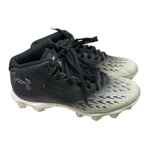 Used Under Armour ART.3027320-001 Jr FB Cleats Black And White Junior 05 11862-S000091357