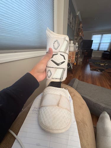 White Senior EvoShield Leg guard Shin Guards (Used)