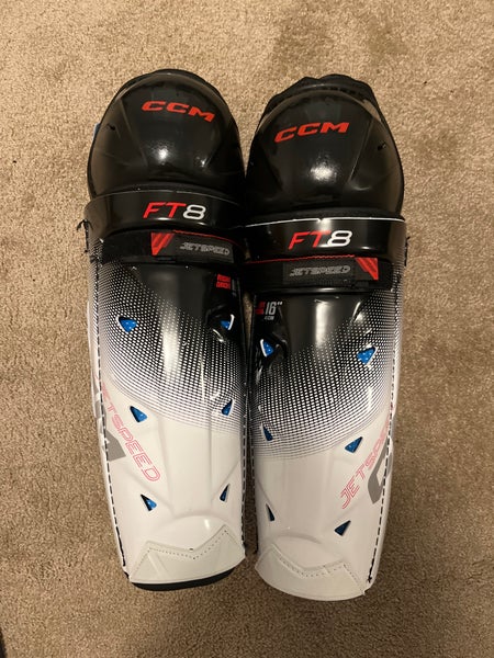 Senior CCM Jetspeed FT6 16" Shin Pads (New)