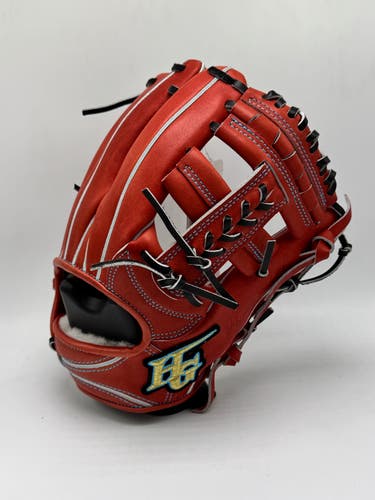Hi-Gold KKG2306 Right Hand Throw Black Orange Red Infield Baseball Glove 11.5" New Made in Japan