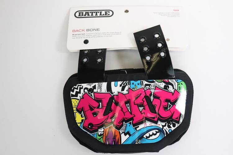 Battle Graffiti Youth Football Protective Back Plate New Read