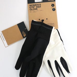 NWT THE NORTH FACE Womens Etip Indi Glove Gardenia White Heather Large