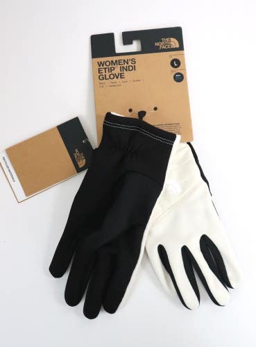 NWT THE NORTH FACE Womens Etip Indi Glove Gardenia White Heather Large