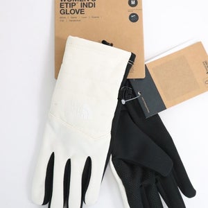 NWT THE NORTH FACE Womens Etip Indi Glove Gardenia White Heather Medium
