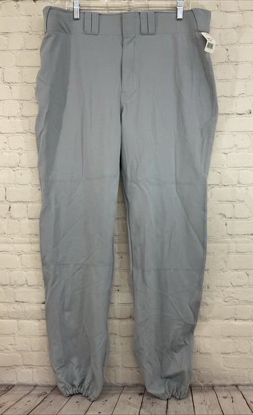 Russell Athletic 33347MK Adult's 100% Nylon Baseball Pants Light Grey Size 40