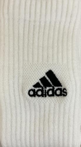 Adidas Calf Activewear Sock Stretch Embroidered Logo Moisture Wicking Fabric Tan