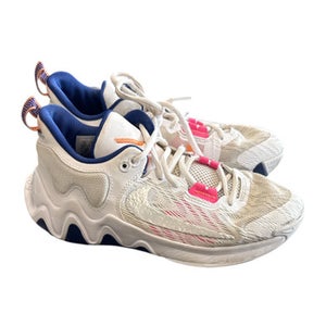 Used Nike DQ1943-102 Basketball Shoes Y White And Neon Pink Junior 04.5 11862-S000090196