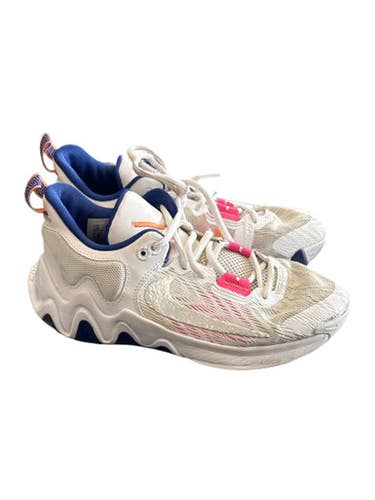 Used Nike DQ1943-102 Basketball Shoes Y White And Neon Pink Junior 04.5 11862-S000090196