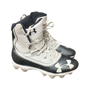 Used Under Armour Adult FB Cleats White And Black Senior 5 11862-S000090380