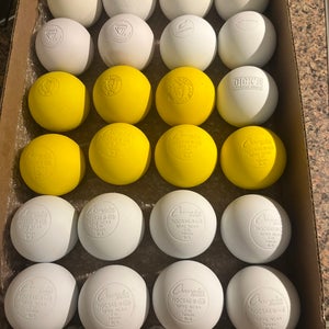 Lot of 24 Assorted lightly used and new Lacrosse Balls