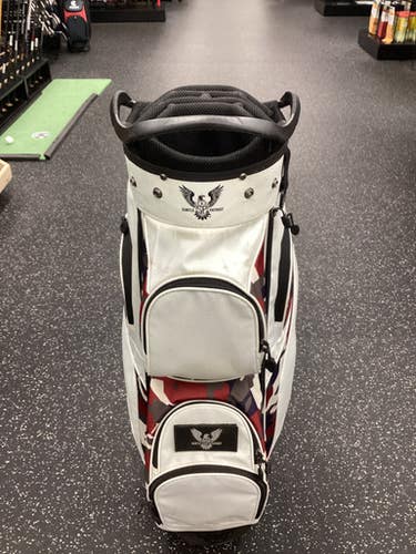 Used SUBTLE PATRIOT 14 SLOT Mens Cart Bag White 11851-S000039098