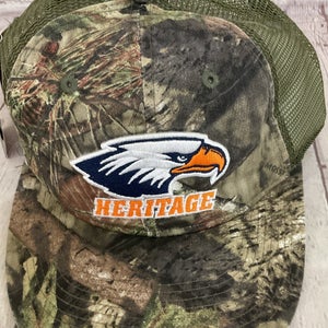 Mossy Oak Heritage Highschool Structured Embroidered Hat Camouflage Flat Brim