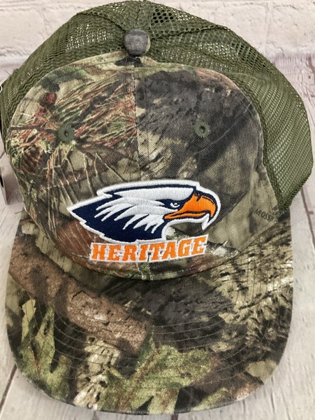 Mossy Oak Heritage Highschool Structured Embroidered Hat Camouflage Flat Brim
