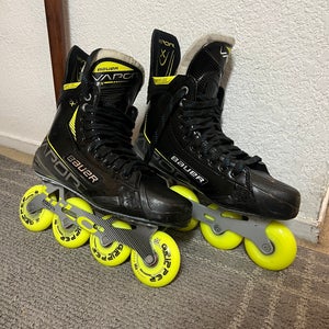 BAUER VAPOR 3X RH INLINE HOCKEY SKATES - SIZE 9 - FIT 2 - SENIOR (USED)