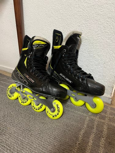BAUER VAPOR 3X RH INLINE HOCKEY SKATES - SIZE 9 - FIT 2 - SENIOR (USED)