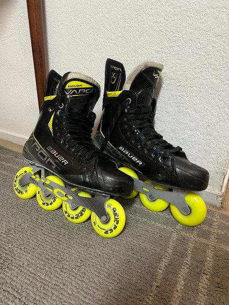 BAUER VAPOR 3X RH INLINE HOCKEY SKATES - SIZE 9 - FIT 2 - SENIOR (USED)