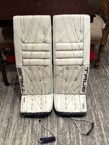 34" 1.5 thigh rise True Catalyst PX3 Goalie Leg Pads Pro Stock (Used)