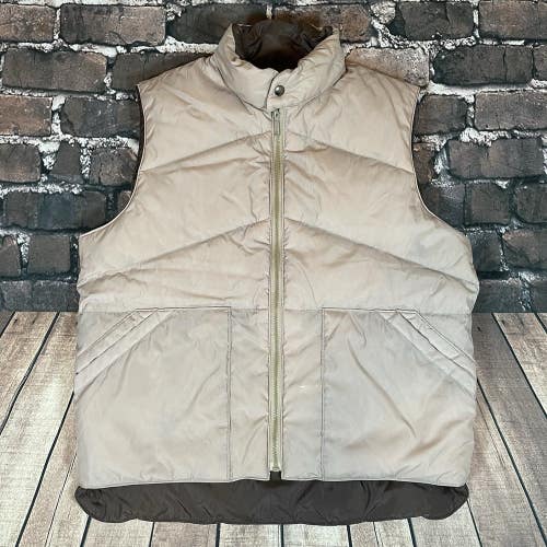 Vintage Gladiator Goose Down Puffer Vest Full Zip Jacket Size Large Reversible