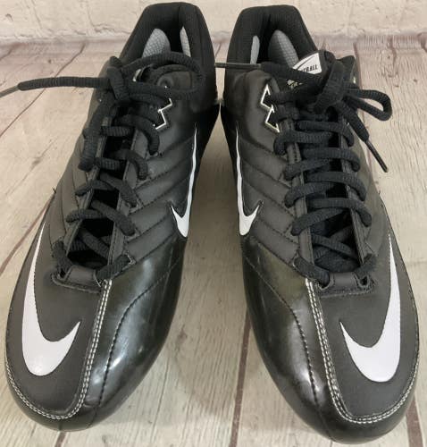 Nike Mens Size 9 Super Speed Low Football Shoes Cleated Soles Padded Heel Black