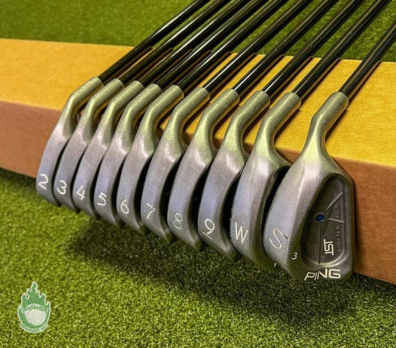 Used Ping White Dot ISI Irons 2-PW/SW 350 Series Stiff Flex Graphite Golf Set