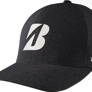 NEW Bridgestone Golf Tour B Delta Mlange Charcoal Fitted L/XL Golf Hat/Cap