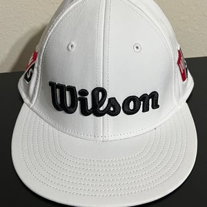 Wilson Staff Performance Mesh Golf Hat One Size Fits Most Adjustable White NWT