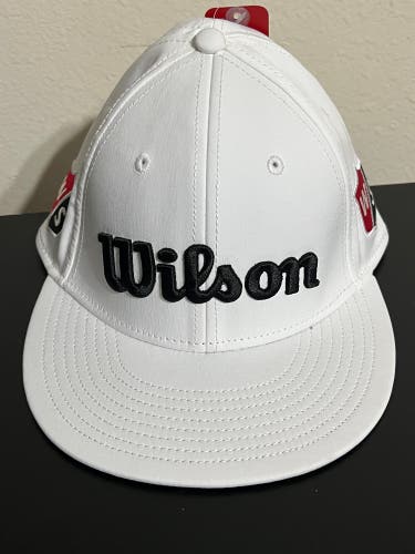 Wilson Staff Performance Mesh Golf Hat One Size Fits Most Adjustable White NWT