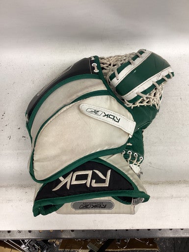 Used Reebok SR 6K Senior Goalie Catcher White And Green 11851-S000039025