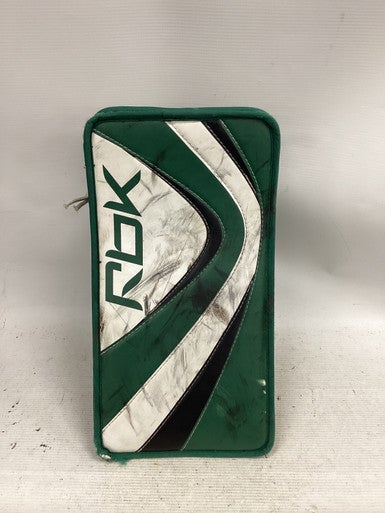 Used Reebok SR 6K Senior Goalie Blocker White And Green 11851-S000039026