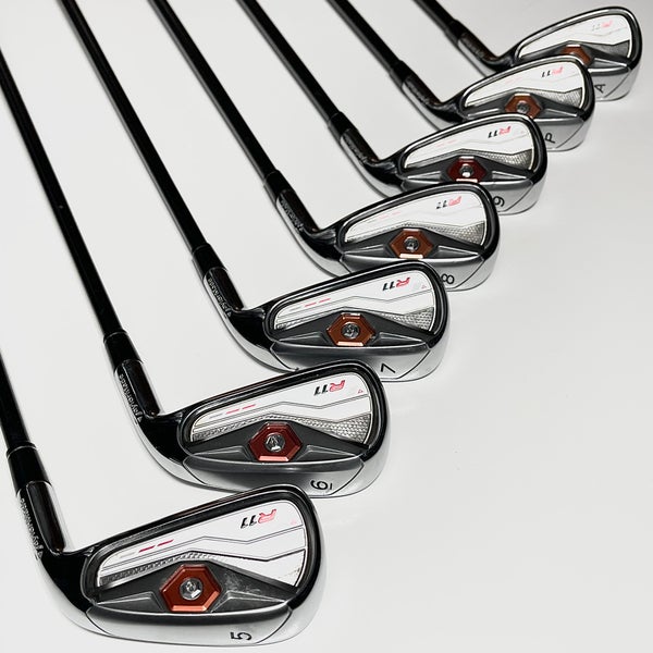 Taylormade R11 Iron Set 5-9, PW, AW Right Handed Stiff Flex Graphite Shafts